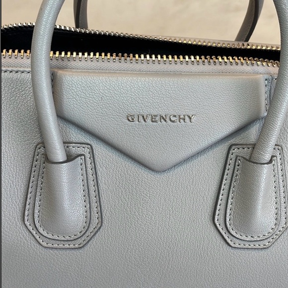 Givenchy Antigona Medium Leather Satchel | Grey | NEW - Picture 8 of 16